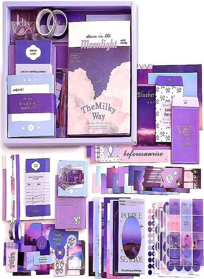 DIAMOND CRAFTZ مجموعة ملصقات قصاصات عتيقة من دايموند كرافتز، 346 قطعة، مناسبة لتدوين الملاحظات الفنية، ودفاتر الملاحظات، والمخططات، ومجموعات الحرف اليدوية، ودفاتر الملاحظات، وألبومات الصور، والملصقات الجمالية (ضوء القمر). - Image 1